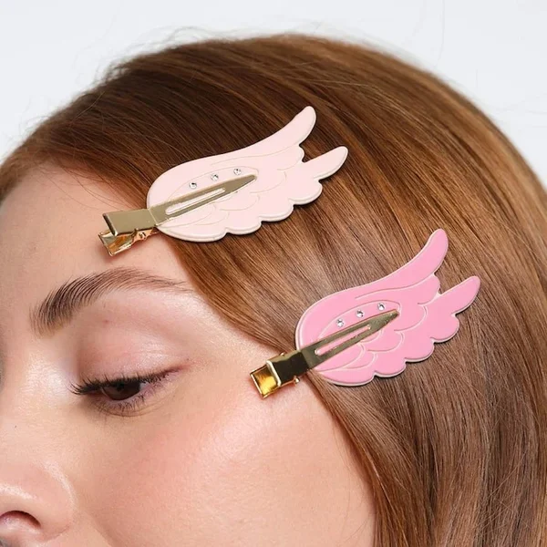 Popstar Creaseless Angel Wing Makeup Clips In Pink Aura