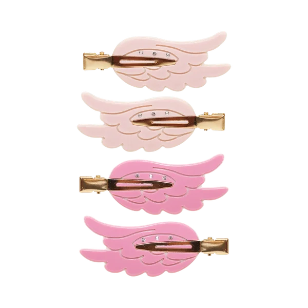 Popstar Creaseless Angel Wing Makeup Clips In Pink Aura