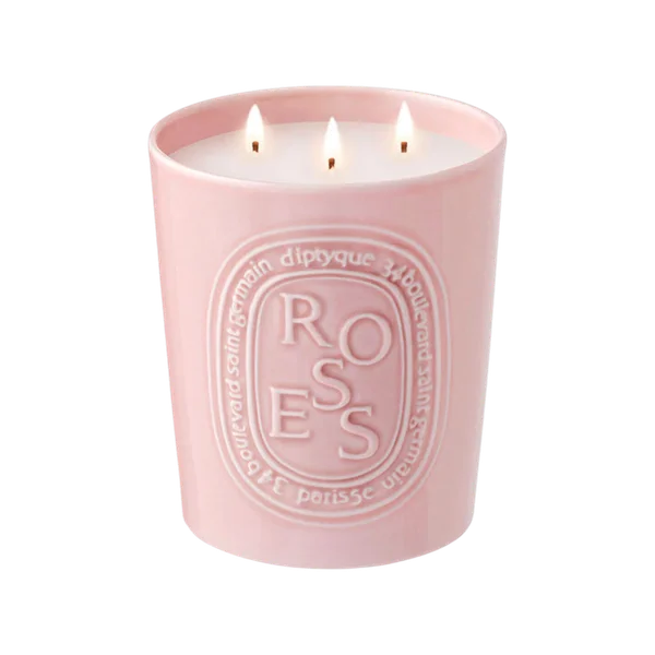 Large Candle — Roses